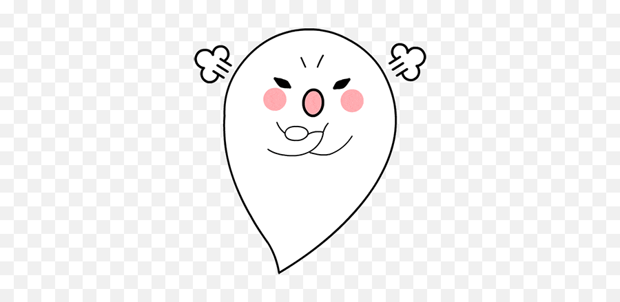Cute Ghost Sticker - Dot Emoji,Cute Emoji Ghost