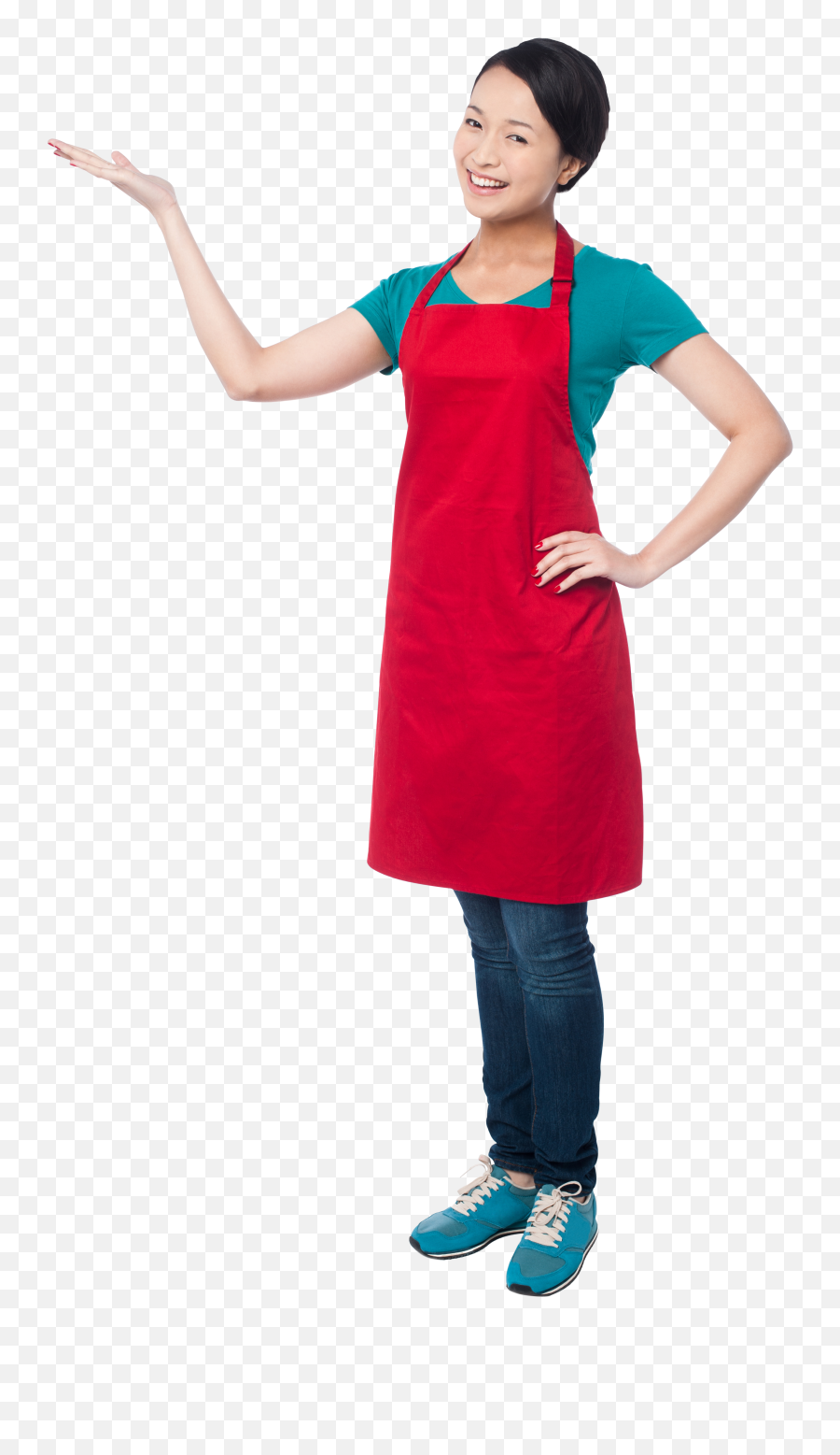 Arm Pointing Png - Girl Pointing Left Hd Free Png Image Girl With Apron Png Emoji,Dancing Girl Emoji Costume
