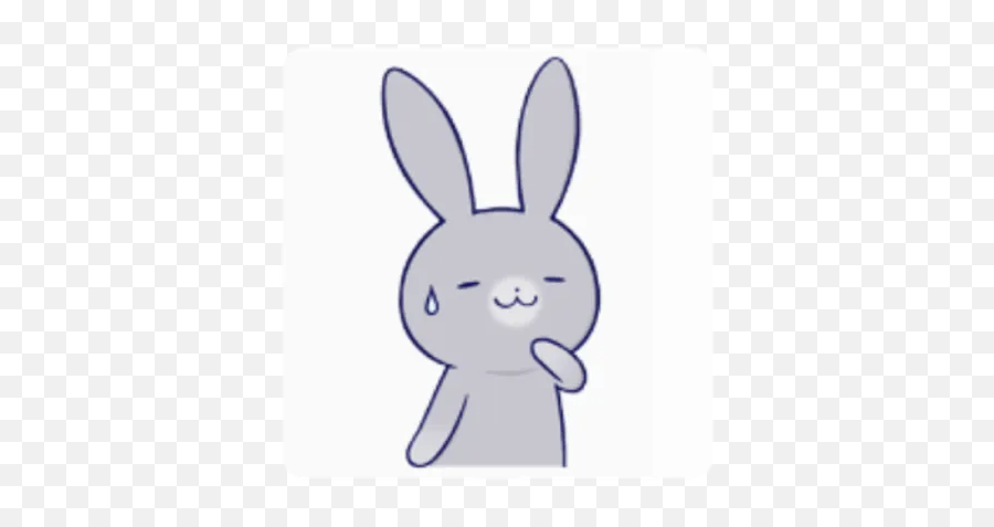 Grey Bunny By Stw - Sticker Maker For Whatsapp Emoji,White Bunny Emoji
