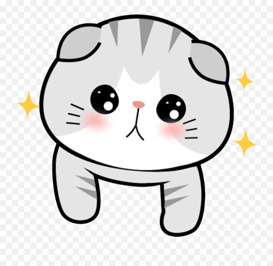 Cat Cartoon Face Transparent Background Png Png Arts - Cute Cat Stickers Whatsapp Emoji,Cartoon Face Emoji