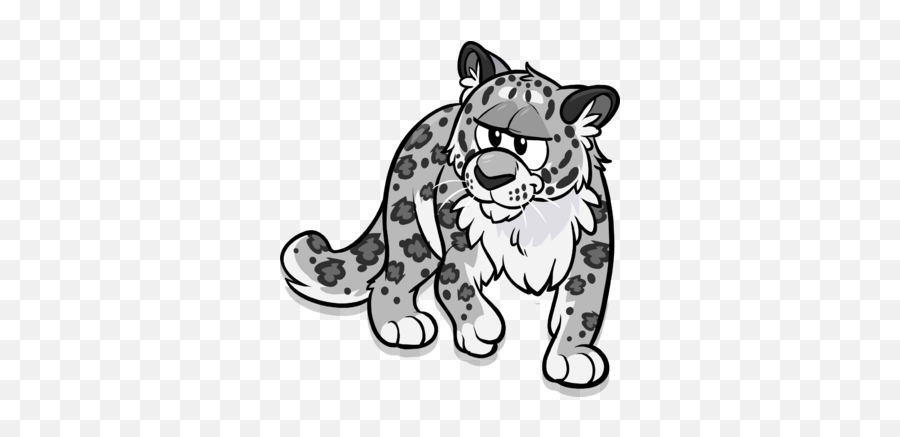 Snow Leopard Club Penguin Wiki Fandom - Snow Leopards Transparent Background Cartoon Emoji,Dog Emoji Coloring Pages