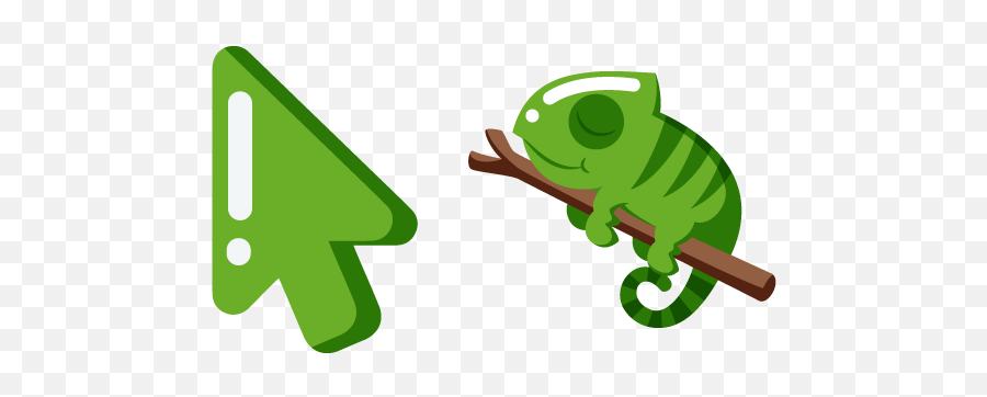 Minimal Chameleon Cursor - Cute Chameleon Transparent Emoji,Colors Emotions Chameleon Character