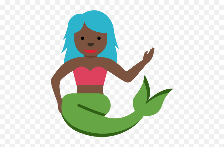 Dark Skin Tone Emoji - Merman Dark Skin Clipart,Sirena - Emotions [2002]