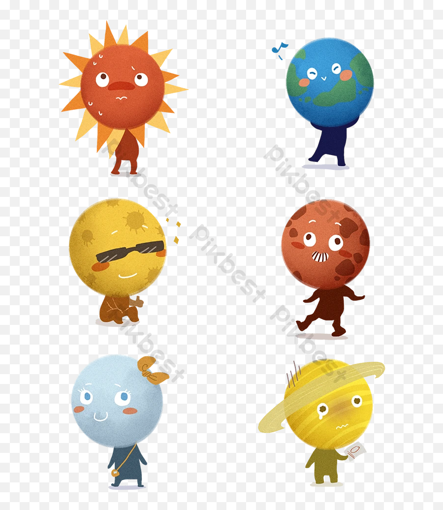 Solar System Planet Theme Illustration - Happy Emoji,Energy Transfer Emoticon
