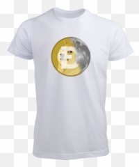 Doge To The Moon V1t Beyaz Erkek Tiört - Kovboy Tiört Emoji,Ahri Emoticon