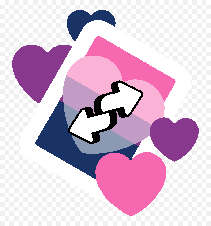 Bisexual Bi Bisexualflag Sticker - Bisexual Reverse Card Emoji,Bi Pride Flag Emoji