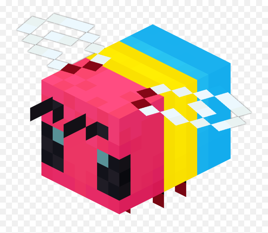 Pan Minecraft Bee I Saw - Gay Minecraft Bee Emoji,Transparent Pansexual Emojis