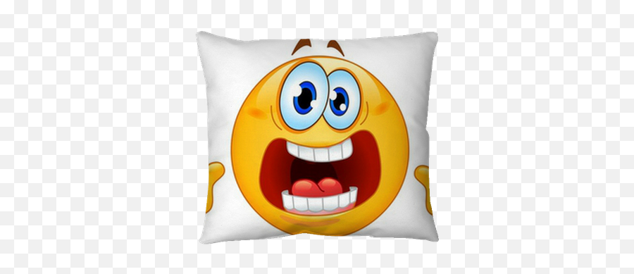 Panic Emoticon Throw Pillow U2022 Pixers - We Live To Change 4 Pics 1 Word 442 Answer Emoji,Horror Emoticon