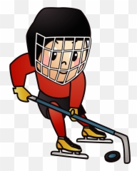 Ice Hockey Player Is Moving The Puck Emoji,Hockey Mask Emoji