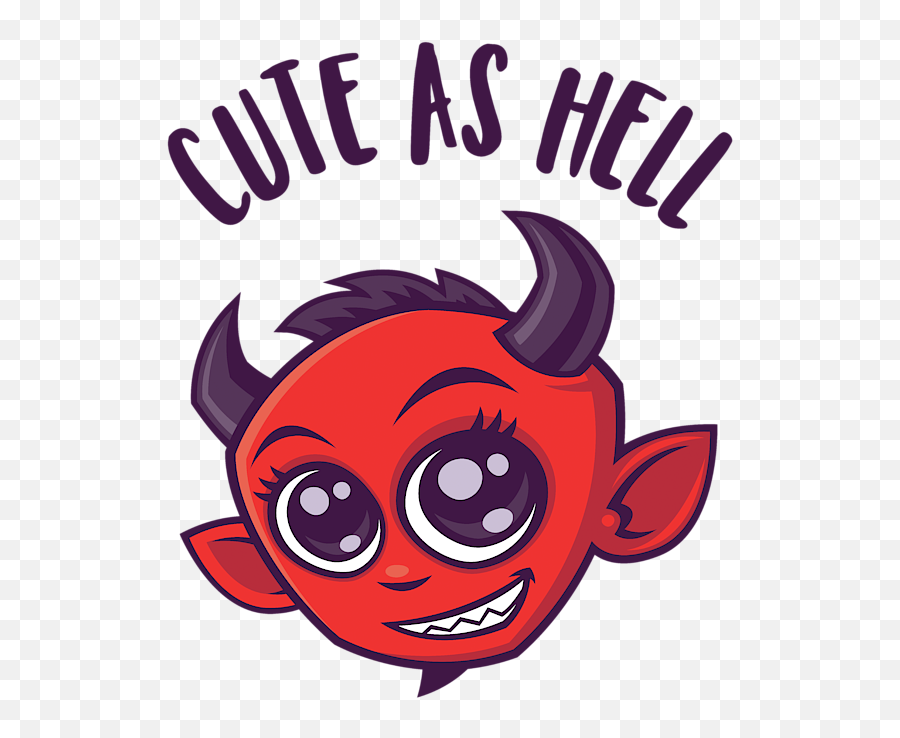 Cute As Hell Devil With Dark Text Womenu0027s Tank Top For Sale Emoji,Metalhead Text Emoticon