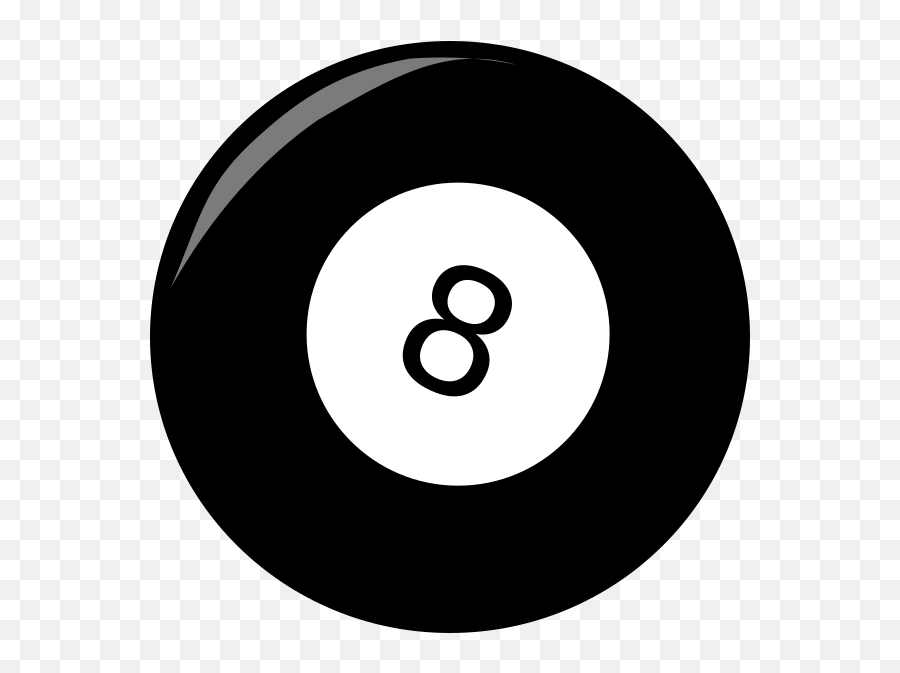 Eight Billiard Ball Clip Art At Clkercom - Vector Clip Art Emoji,Emoji 8-ball