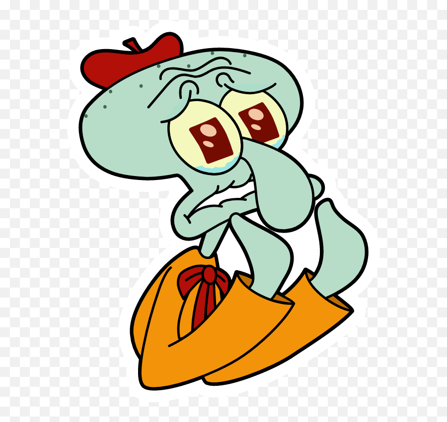 Spongebob Squidward Its So Beautyful Sticker Spongebob Emoji,Maoi Emojii