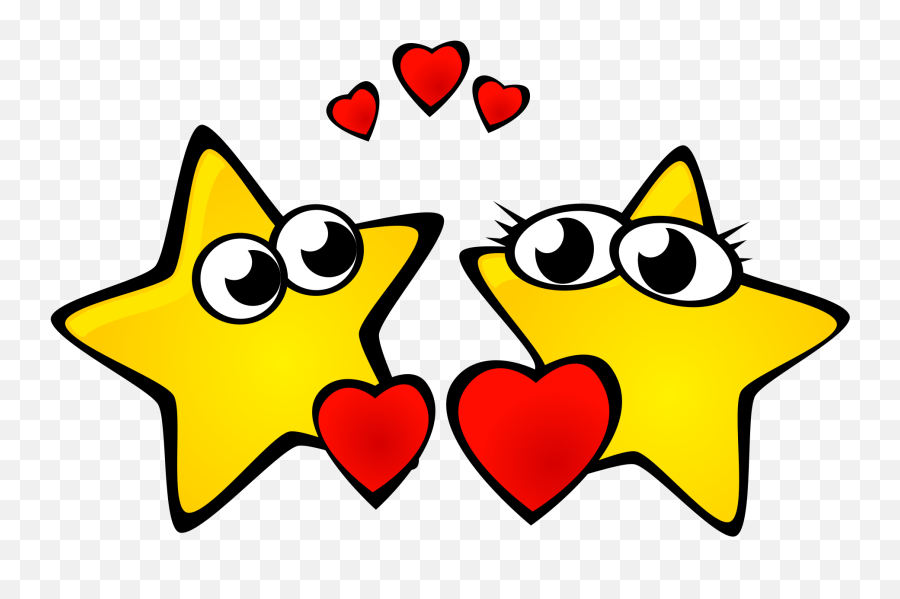 Stars And Hearts Clipart Free Download Transparent Png - Star Love Clipart Emoji,Star Heart Emoji