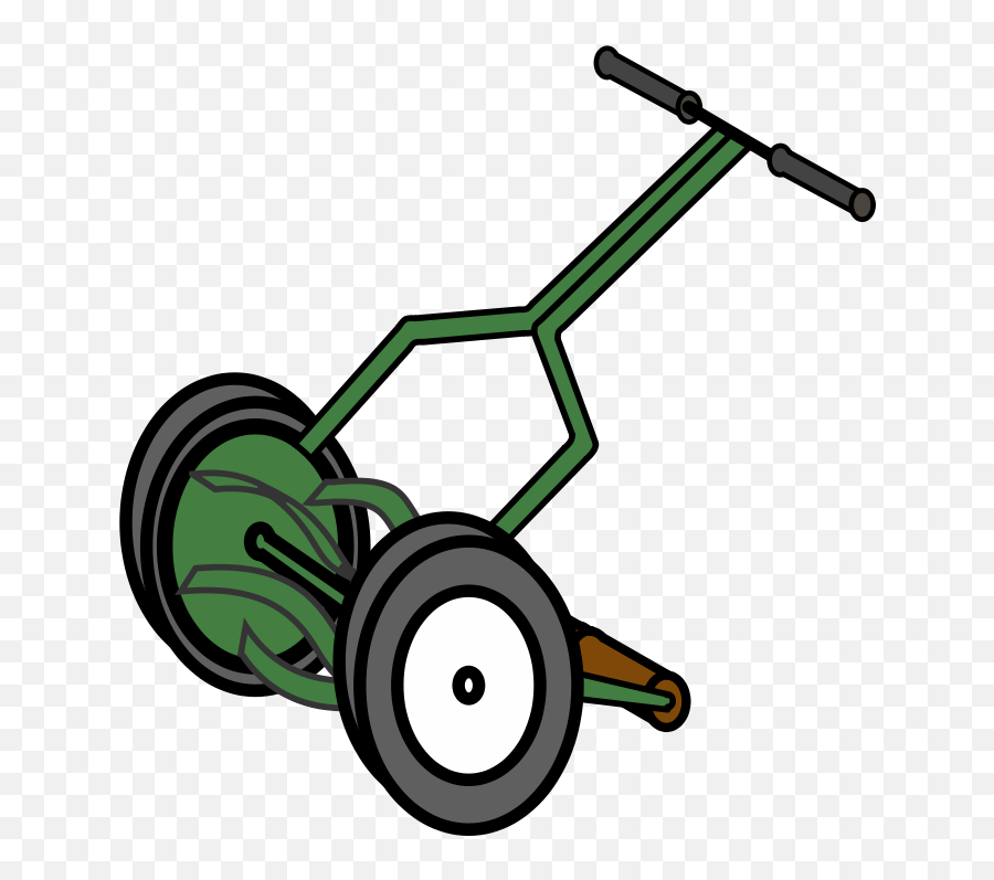 Cartoon Push Reel Lawn Mower - Push Mower Cartoon Emoji,Lawn Mower Emoticon