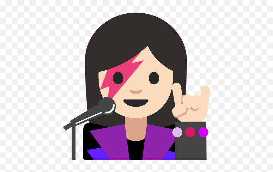 U200d Woman Singer Light Skin Tone Emoji - Happy,Singing Emoji Clipart
