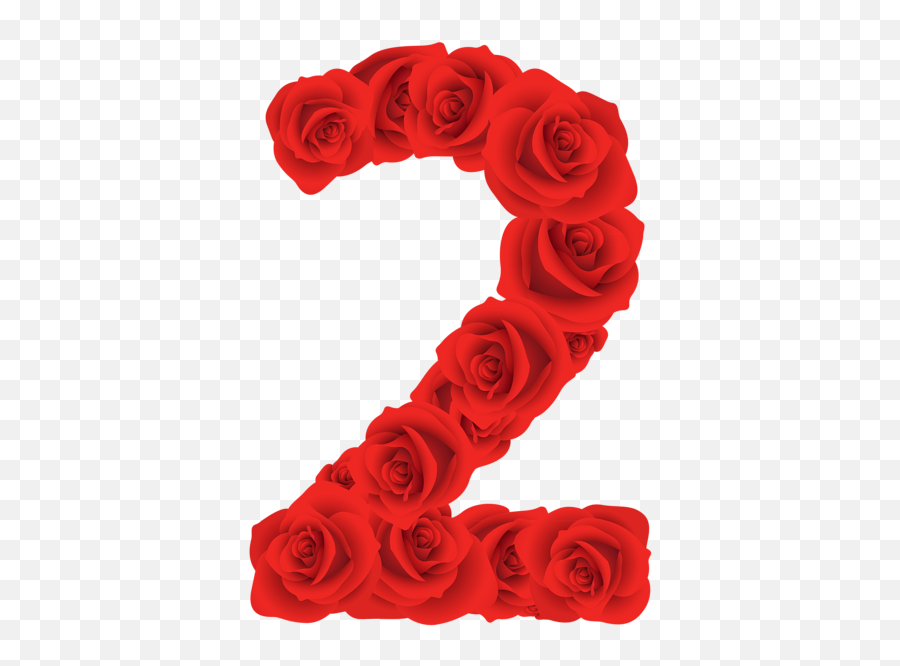 Red Roses Number Two Png Clipart Image Emoji,Two Roses Emoji