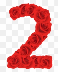 Red Roses Number Two Png Clipart Image Emoji,Two Roses Emoji