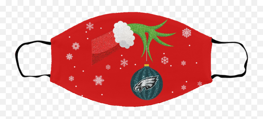 The Grinch Christmas Ornament - Cloth Face Mask Emoji,Philadelphia Eagles Emoji