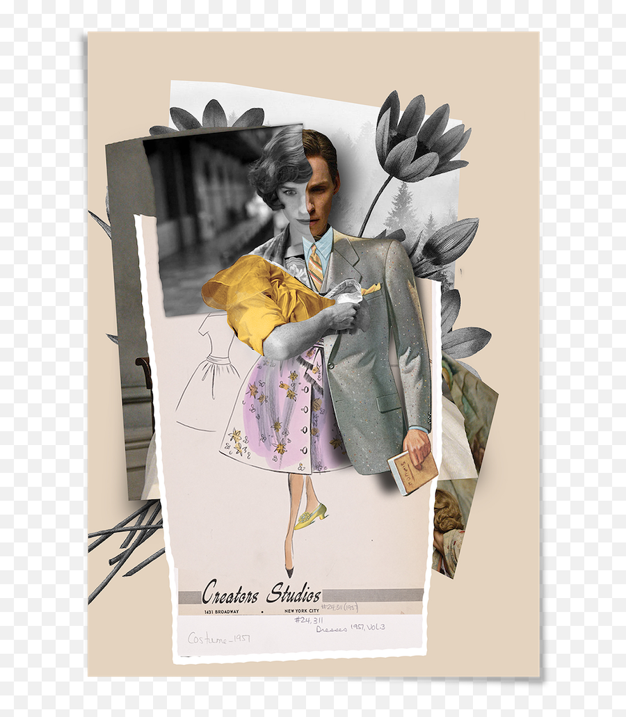 Collage Art - Danish Girl Collage Emoji,Film Emotion From Justaposed Images
