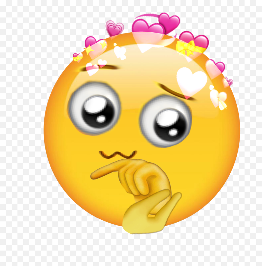 Cute Emoji Thinking Hmm Sticker By Daydreampony - Happy,Thinking Emoji Transparent