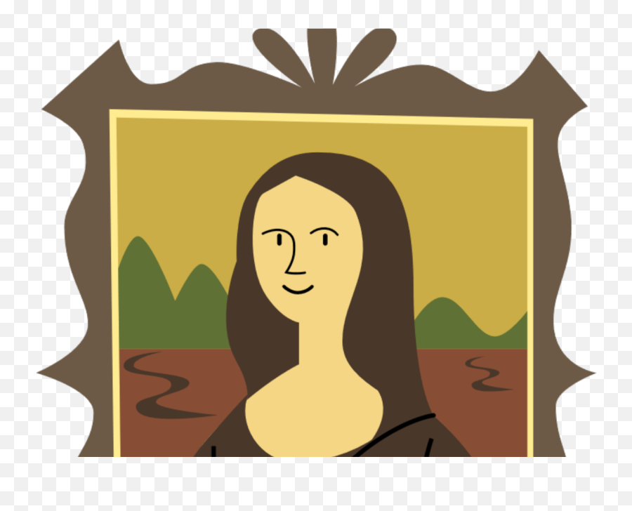 Draw Mona Lisa Easy Clipart - Forbidden City Emoji,Realistic Emotion In The Mona Lisa