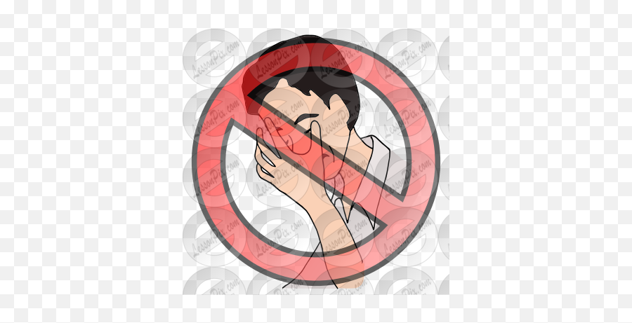 Do Not Touch Face Picture For Classroom Therapy Use - Classroom No Shouting Clipart Emoji,No Emotion Face Clipart Transparten