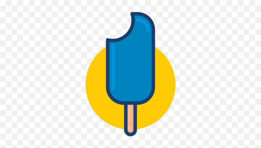 Ice Cream Bite Blue Free Icon Of Super Ice Cream Icons - Ice Cream Popsicle Icon Emoji,Glace Emoticon