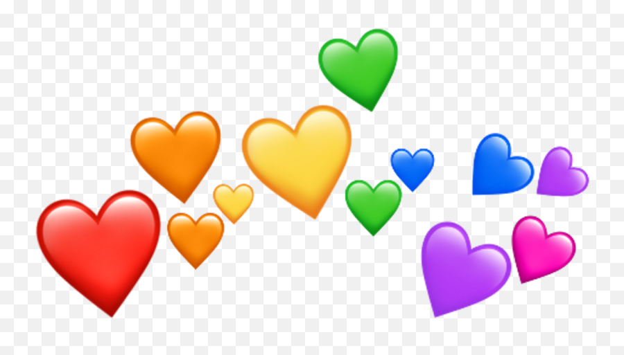 Emojis - Heart Emojis Transparent Background,Rainbow Heart Emojis