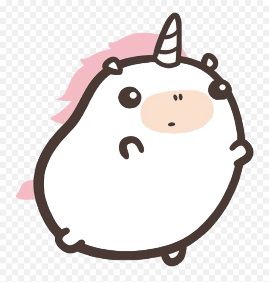 Cute Kawaii Transparent Unicorn 860 X 698 Png 140 - Unicorn Chubby Emoji,Unicorns Emojis Cute