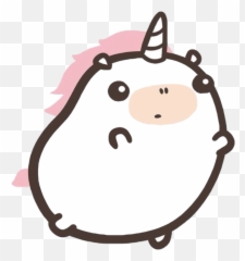 Cute Kawaii Transparent Unicorn 860 X 698 Png 140 - Unicorn Chubby Emoji,Unicorns Emojis Cute