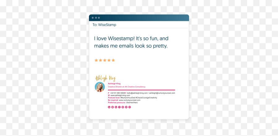 Free Email Signature Generator By Wisestamp - Dot Emoji,Email Salutation Emojis