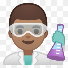 Man Scientist Emoji Clipart - Ok Diner,Beaker Emoji