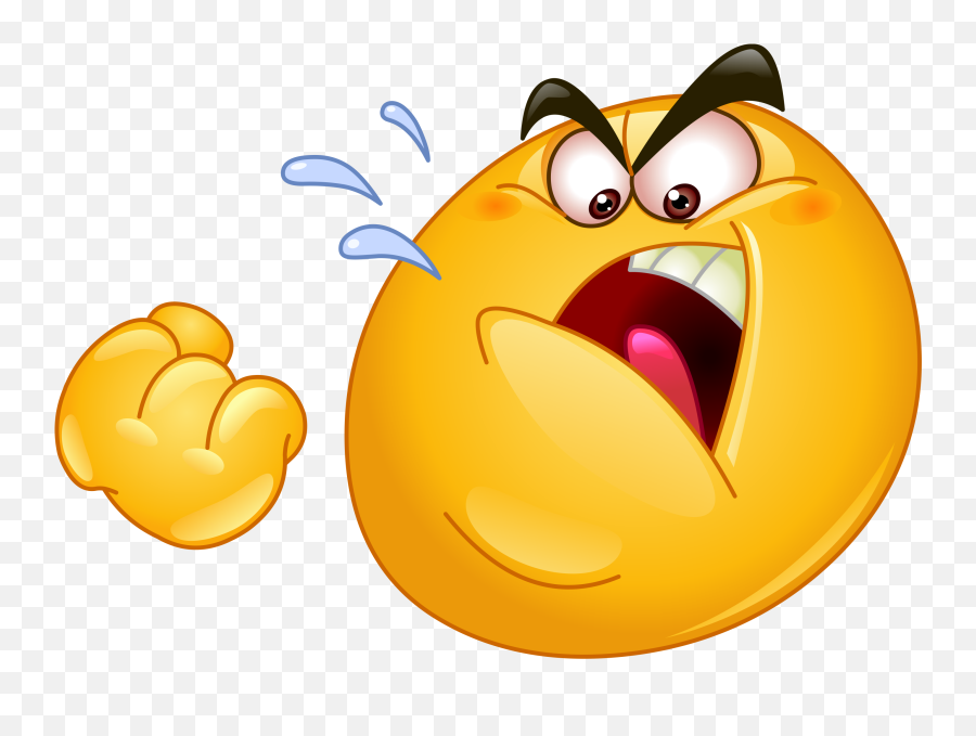Fist Shaking Emoji Decal - Very Angry Smiley,Shivering Emoji
