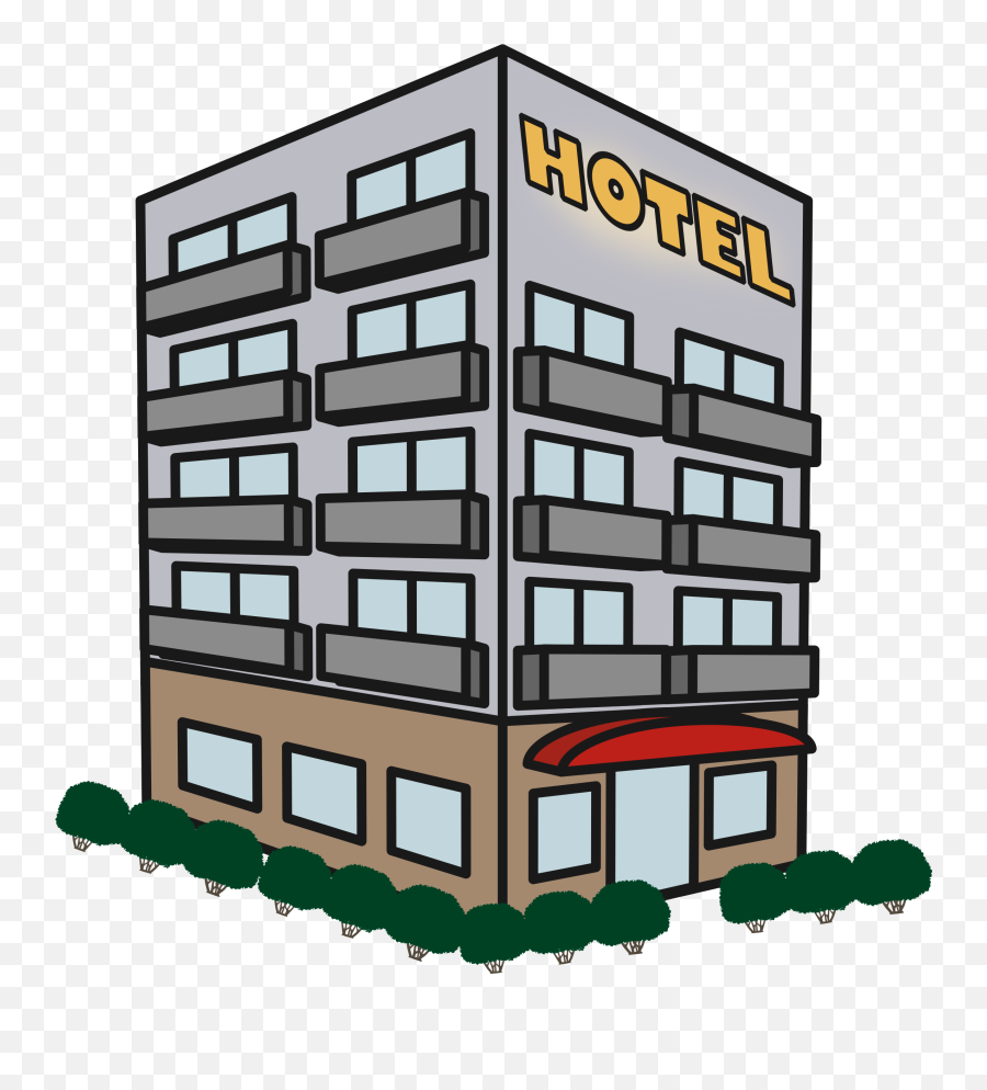 Hotel Clipart Hotel Building - Apartment Clipart Png Block Of Flats Clipart Emoji,Building Emoji