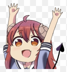 Machikado Mazoku Demon Girl Next - Kiki Kanri Emoji,Nichijou Emoticon