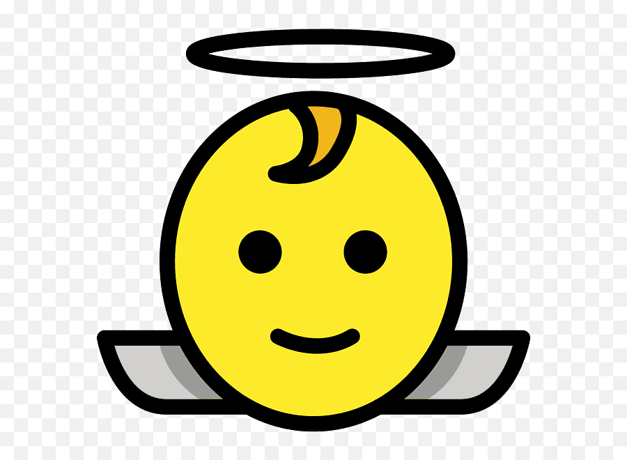 Baby Angel Emoji Clipart Free Download Transparent Png - Emoji Angioletto,Stressed Emoji Png