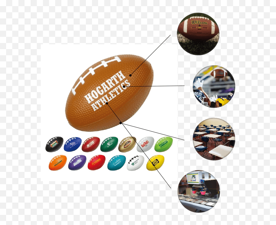 Custom Football Stress Ball - Wholesale Stress Relievers 204 Emoji,Rugby Football Emoji