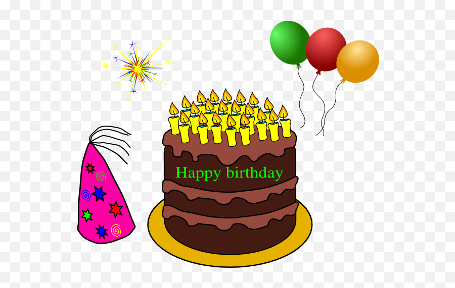 Download Birthday Cake On Fire Clipart Qvuxox Clipart - Balloons Clip Art Emoji,Cake De Emoji