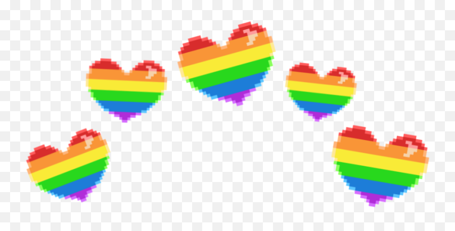 Heartcrown Crown Cute Pixel Pixelhearts Sticker By Taeosshi Emoji,Lesbian Pride Emoji