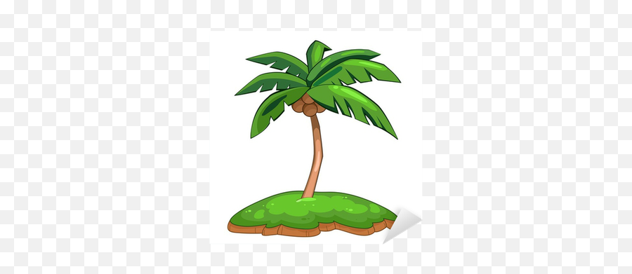 Sticker Coconut Palm Tree Isolated Illustration - Pixershk Emoji,Coconut Emoji
