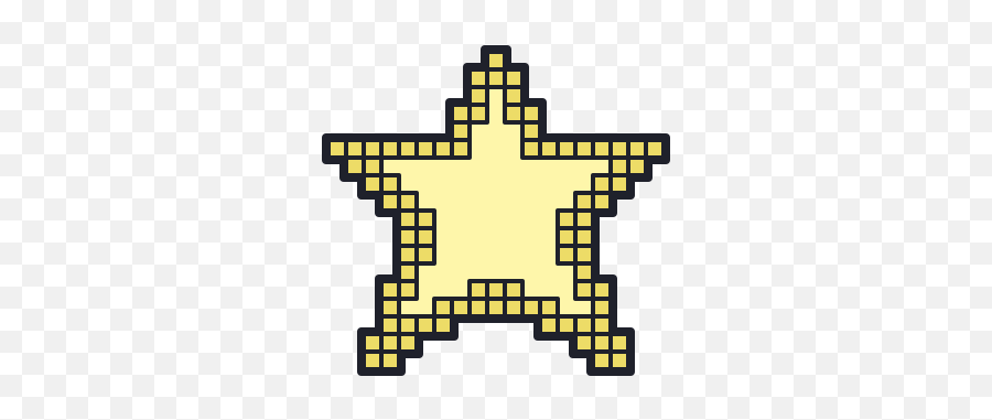 Pixel Star Icon In Color Hand Drawn Style Emoji,Tractor Emoji 32x32 Apple