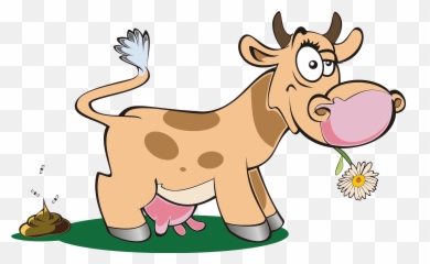 Cow Pooping Clipart - Cow Pooping Png Emoji,Turd Emoji Hat