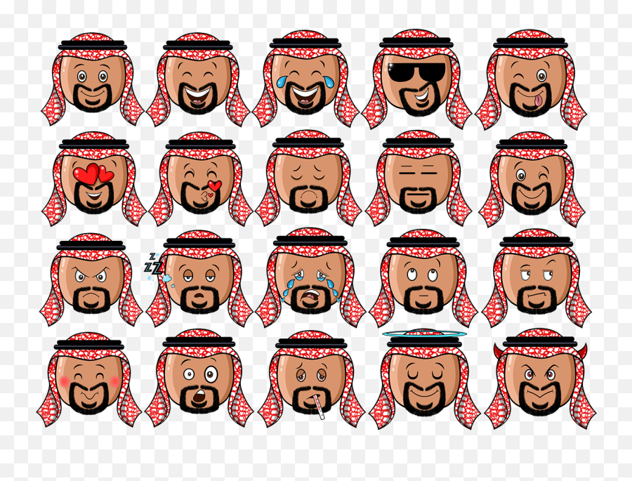 Khaliji Emoji Imessage Stickers - For Adult,Emoji Descriptions