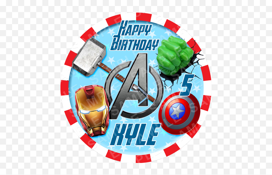 Avengers - Happy Birthday Avengers Cake Topper Emoji,Avengers Emojis