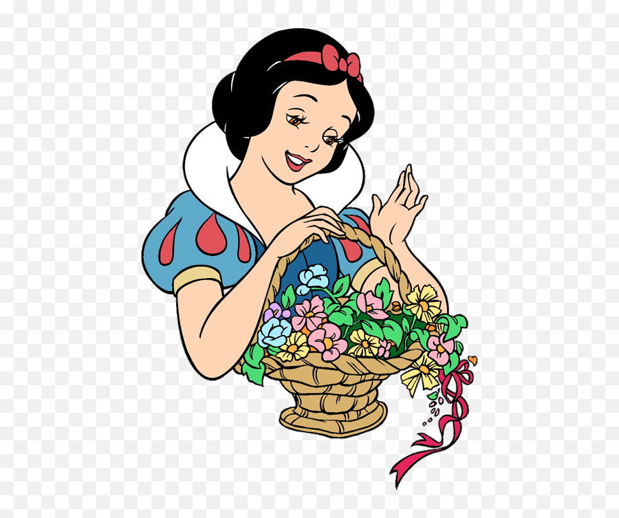 Disney Springtime Clip Art 3 Disney Clip Art Galore - Disney Snow White With Basket Emoji,Springtime Emoji