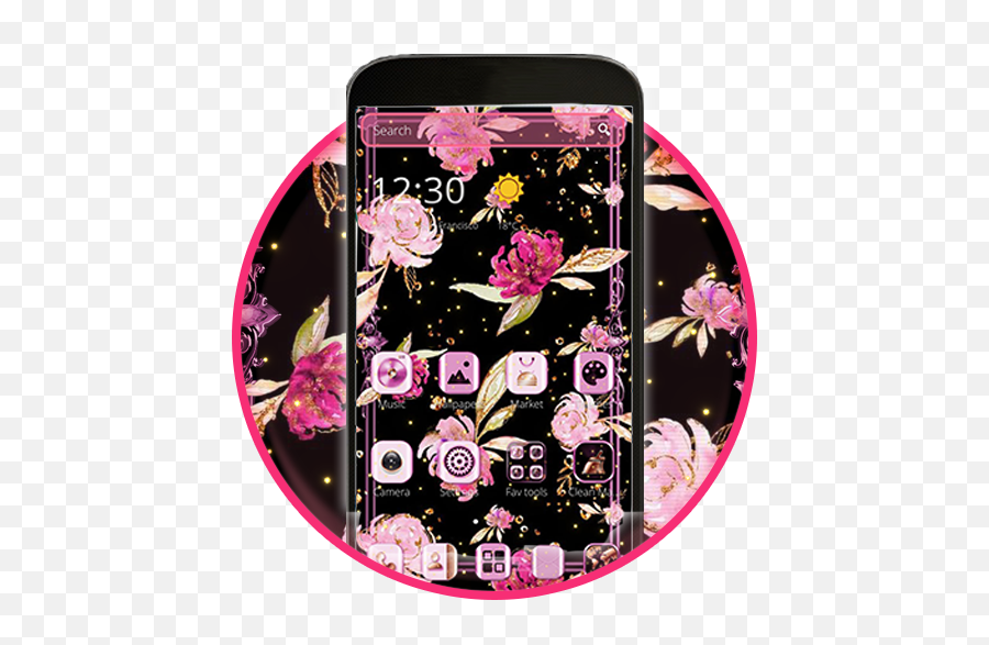 Amazoncom Salmon Spring Black Flower Theme Appstore For - Smartphone Emoji,Spring Emojis