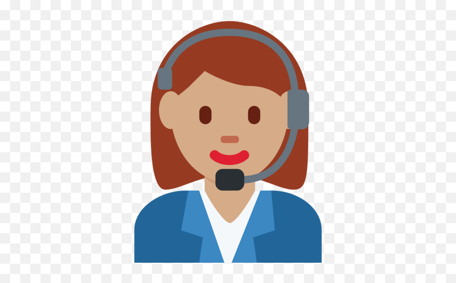U200d Woman Office Worker Medium Skin Tone Emoji - Plaza Malvinas Islands,Headset Emoji