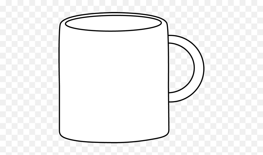 Coffee Cup Black And White Mug Clip Art Black And White Mug - White Coffee Mug Clip Art Emoji,Emoji Mugs