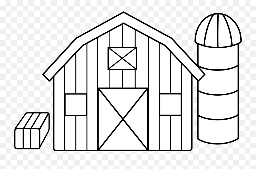 Farm Clipart Coloring Page Farm Coloring Page Transparent - Cartoon Farm House Drawing Emoji,Coloring Sheets Of Emoji Animals