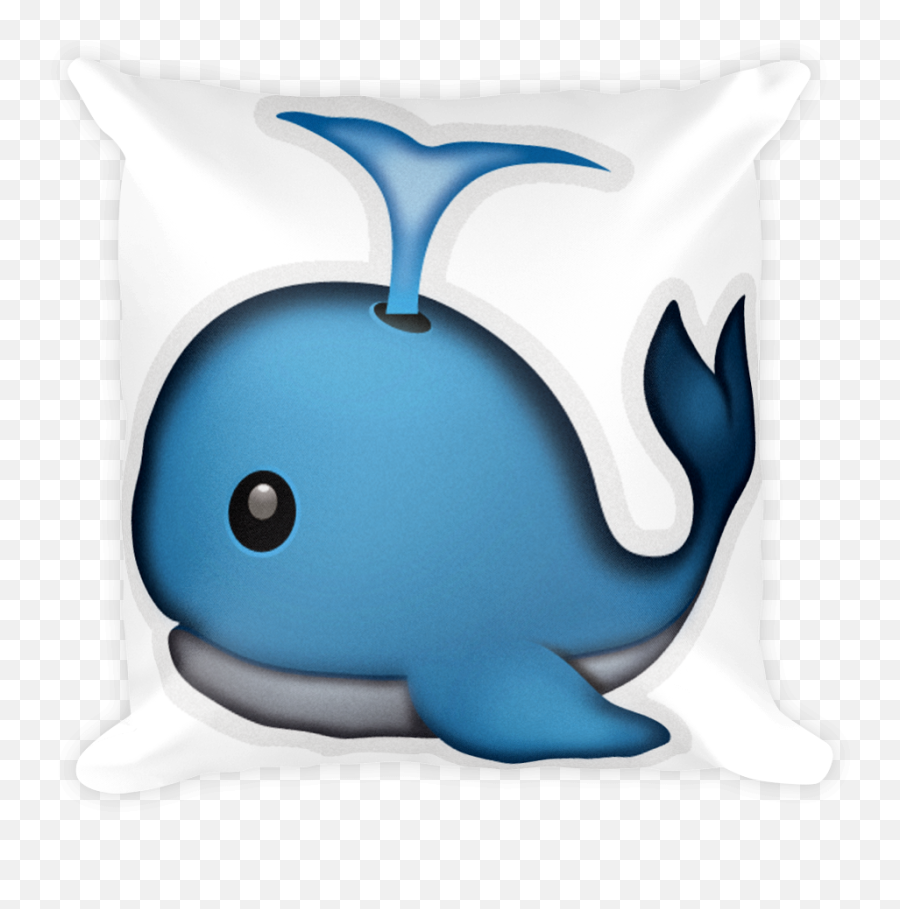 Emoji Clipart Whale Emoji Whale - Fish,Panda Emoji Pillow
